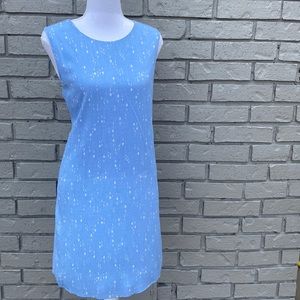 Blue Printed Shift Dress